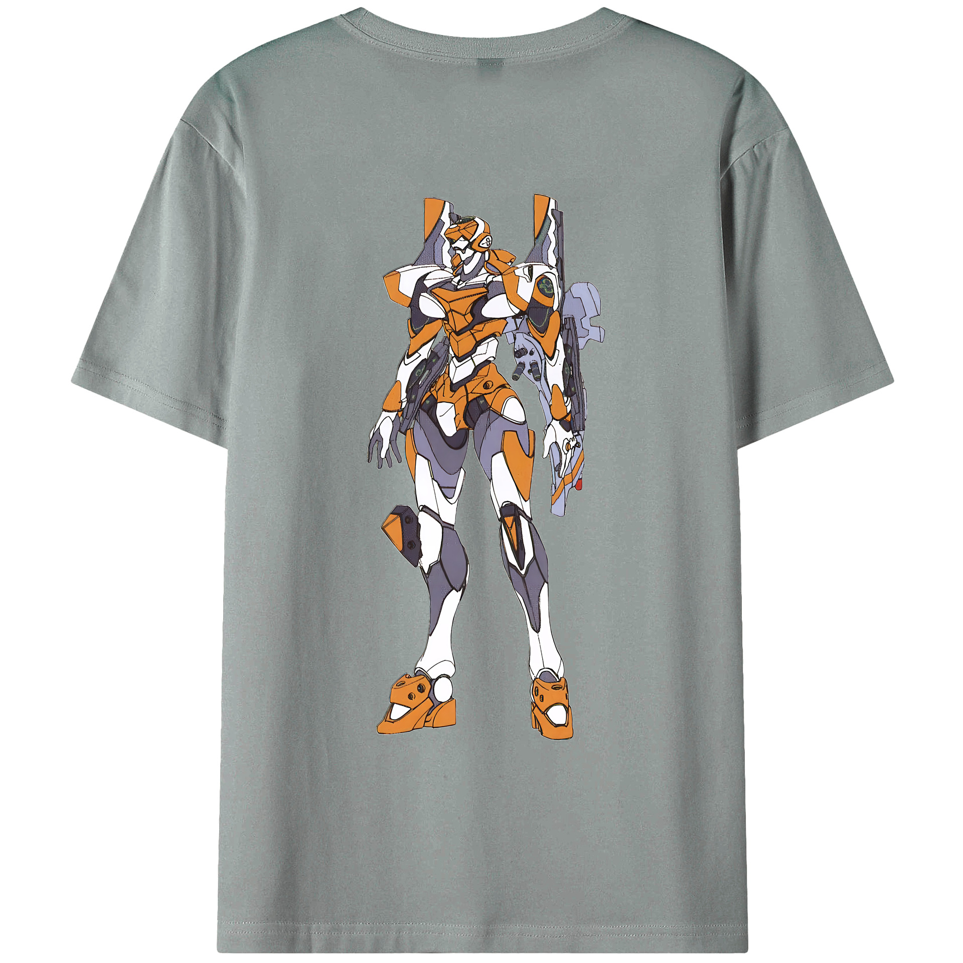 （画像用） EVA 新世紀エヴァンゲリオン 綿100％ メンズ半袖Tシャツ（バックプリント） 通気性